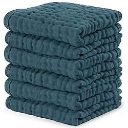 Comfy Cubs Muslin Baby Washcloths 6 Pack - Soft