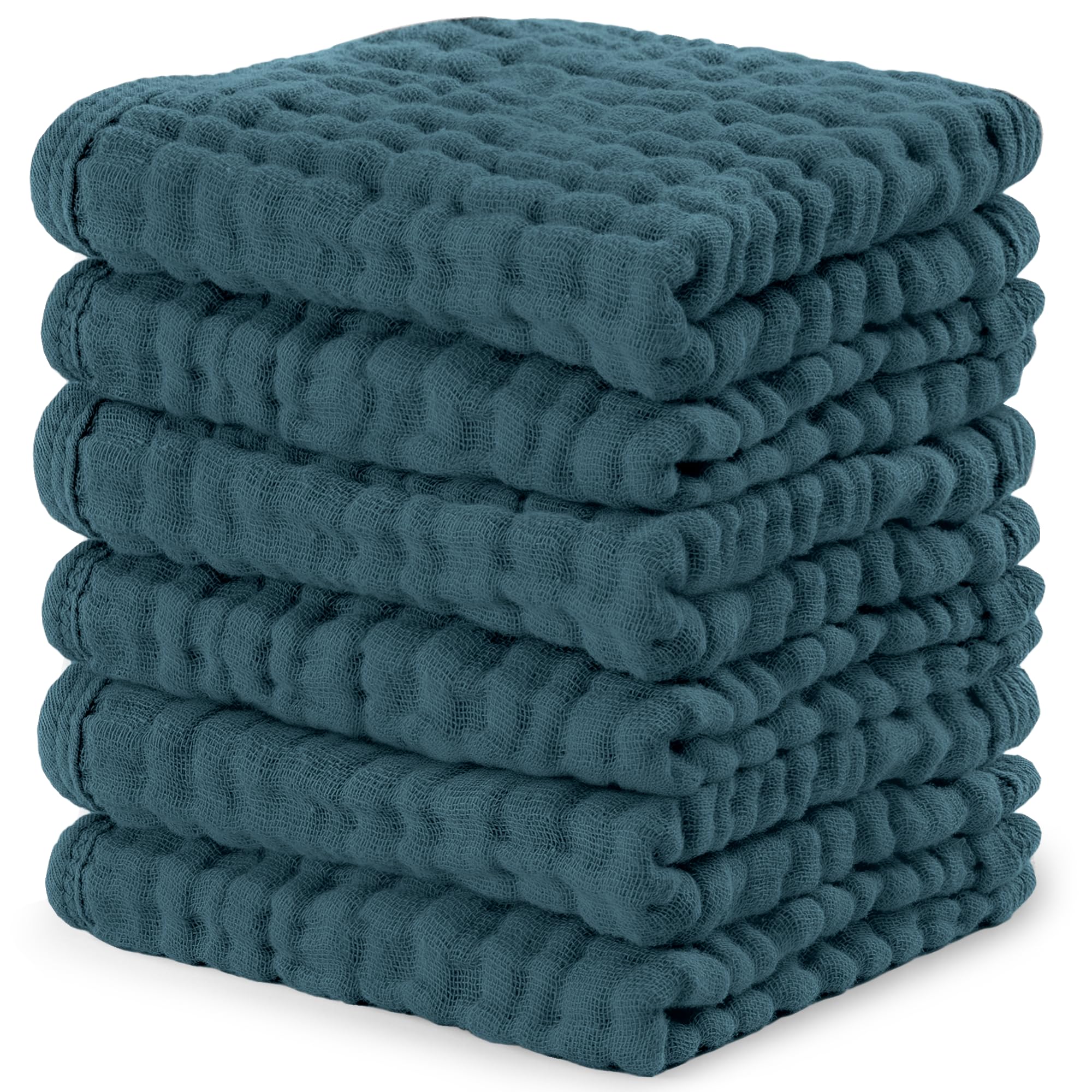 Comfy Cubs Muslin Baby Washcloths 6 Pack - Soft