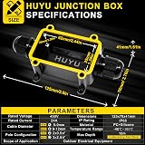 HUYU IP68 Waterproof Junction Box 2-Way 3-In 3-Out M20 Cable Gland view 5