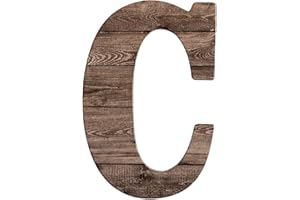 COLLECTIVE HOME - 12" Wood Letters for Wall Decor, Rustic Wall Sign, Decorative Hanging Alphabet Signs, House Number, Decorat