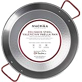 Machika Polished Steel Paella Pan 15 inch (38 cm)