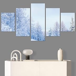 SIGNWIN 5 Panel Canvas Wall Art Modern Art...