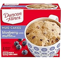 Duncan Hines Mug Cakes Blueberry Flavored Muffin Mix, 4 - 2.29 Oz Pouches