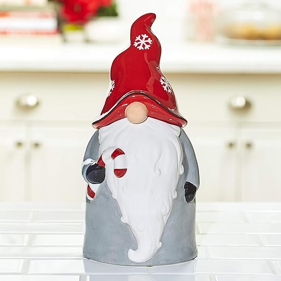 Ceramic Gnome Cookie Jar Kitchen & Dining