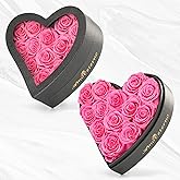 Amoueterno Flower, Forever Roses in A Box, Fresh Flowers, Birthday Gifts for Her, Women, Mom, Girlfriend, Wife, Grandma,Pink Forever Roses