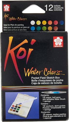 Download Sakura Koi Boîte d’aquarelle de voyage avec 12 couleurs PDF