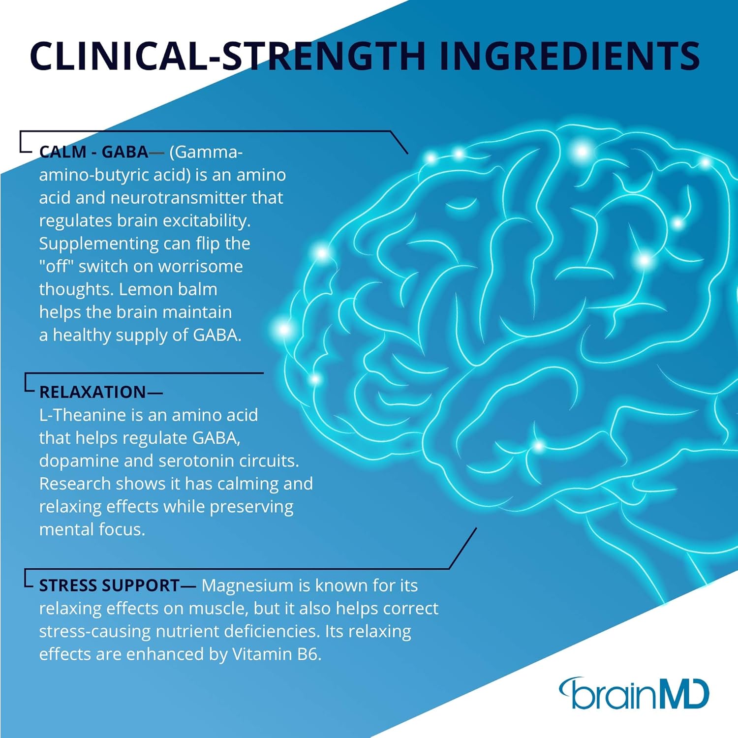 Dr. Amen brainMD GABA Calming Support 90 Capsules Stress & Anxiety