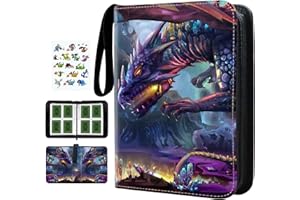 VORLESTOUR Card Binder 4 Pockets - 480 Pockets Card Holder Album with 60 Removable Sleeves - Trading Card Collection Binder for Cards Storage and Organisation,Gifts for Boys&Girls