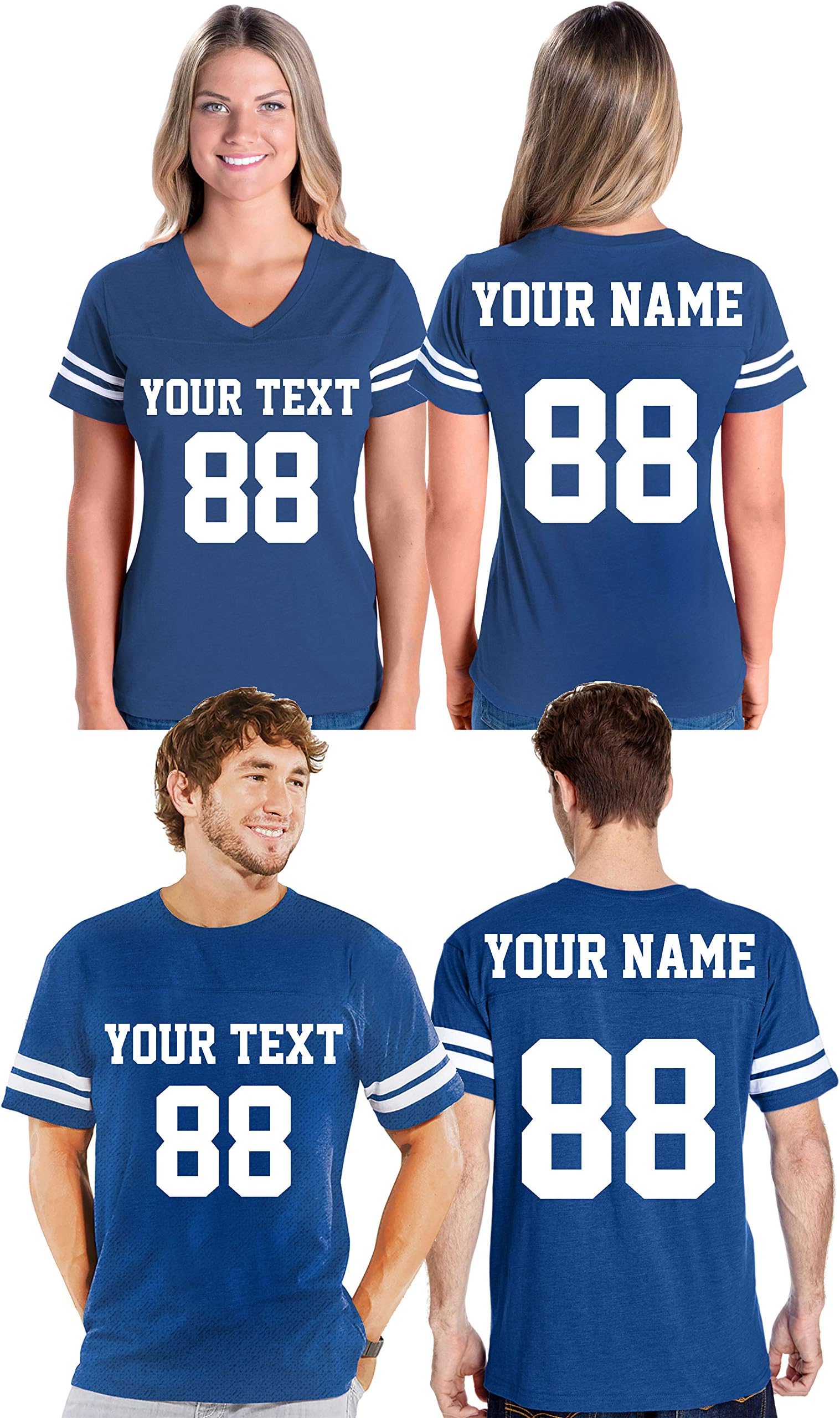 Custom 2 Sided Cotton Jerseys for Men & Women - Personalized Team Uniforms for Casual Outfit