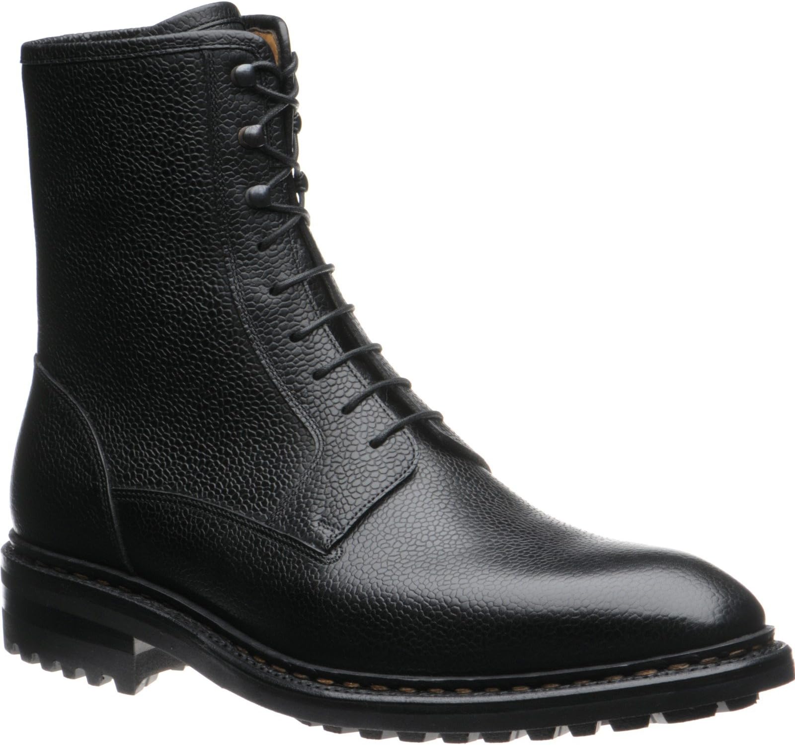 Herring Churchstow Norwegian Rubber-Soled Boots in Black Grain