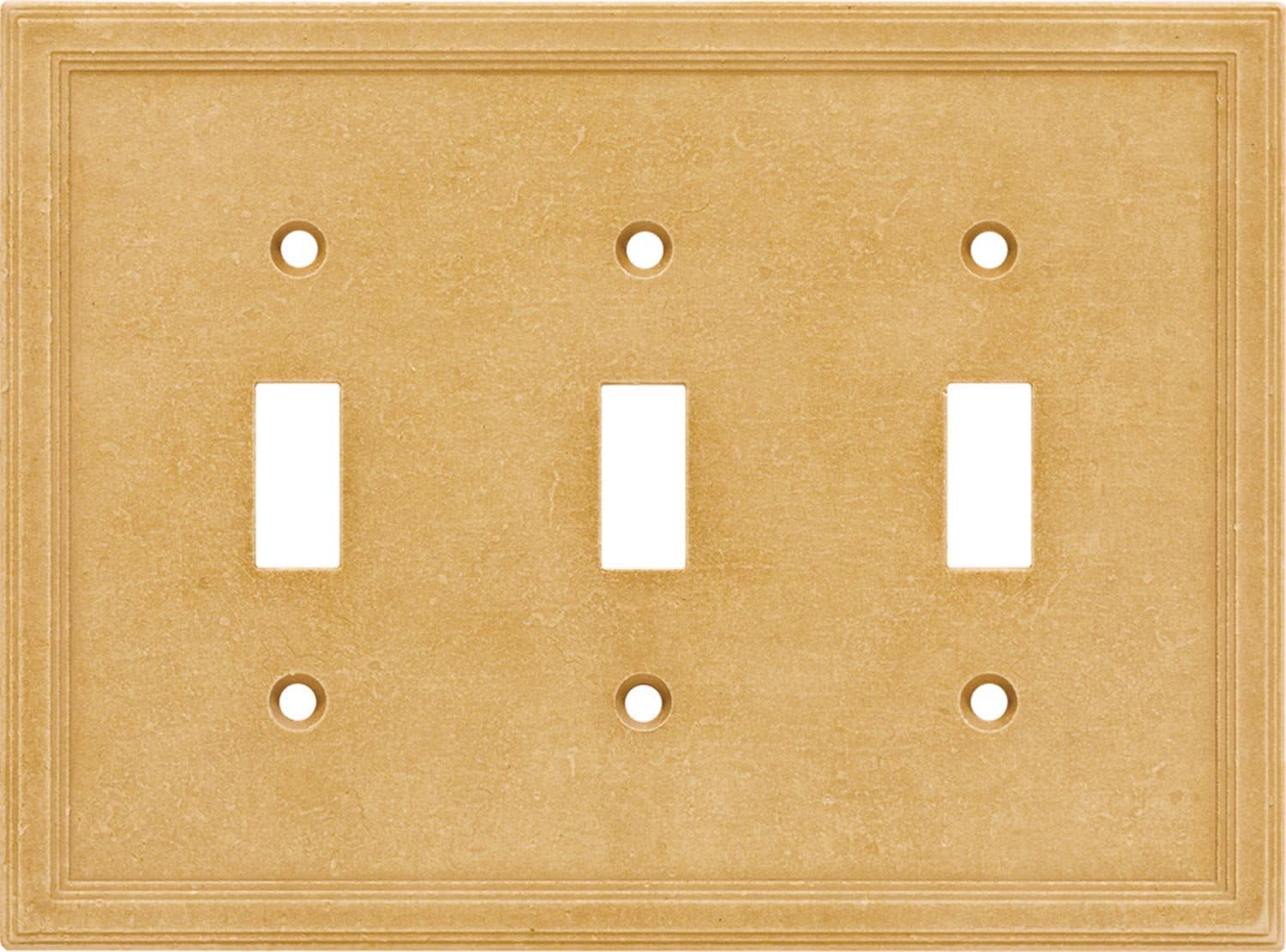 Somerset Collection 3-Gang Sahara Standard Toggle Cast Stone Wall