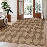 Lahome Checkered Easy Jute Indoor Outdoor Rug, 5x7 Area Rugs for Living Room Nature Large Dining Room Carpet, Washable Non Slip Indoor Outdoor Carpet for Home Office Bedroom Backyard Patio