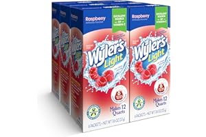 Wyler's Light Pitcher Packs, Water Drink Mix, Raspberry, 6 Boxes (36 Pitcher Packets)