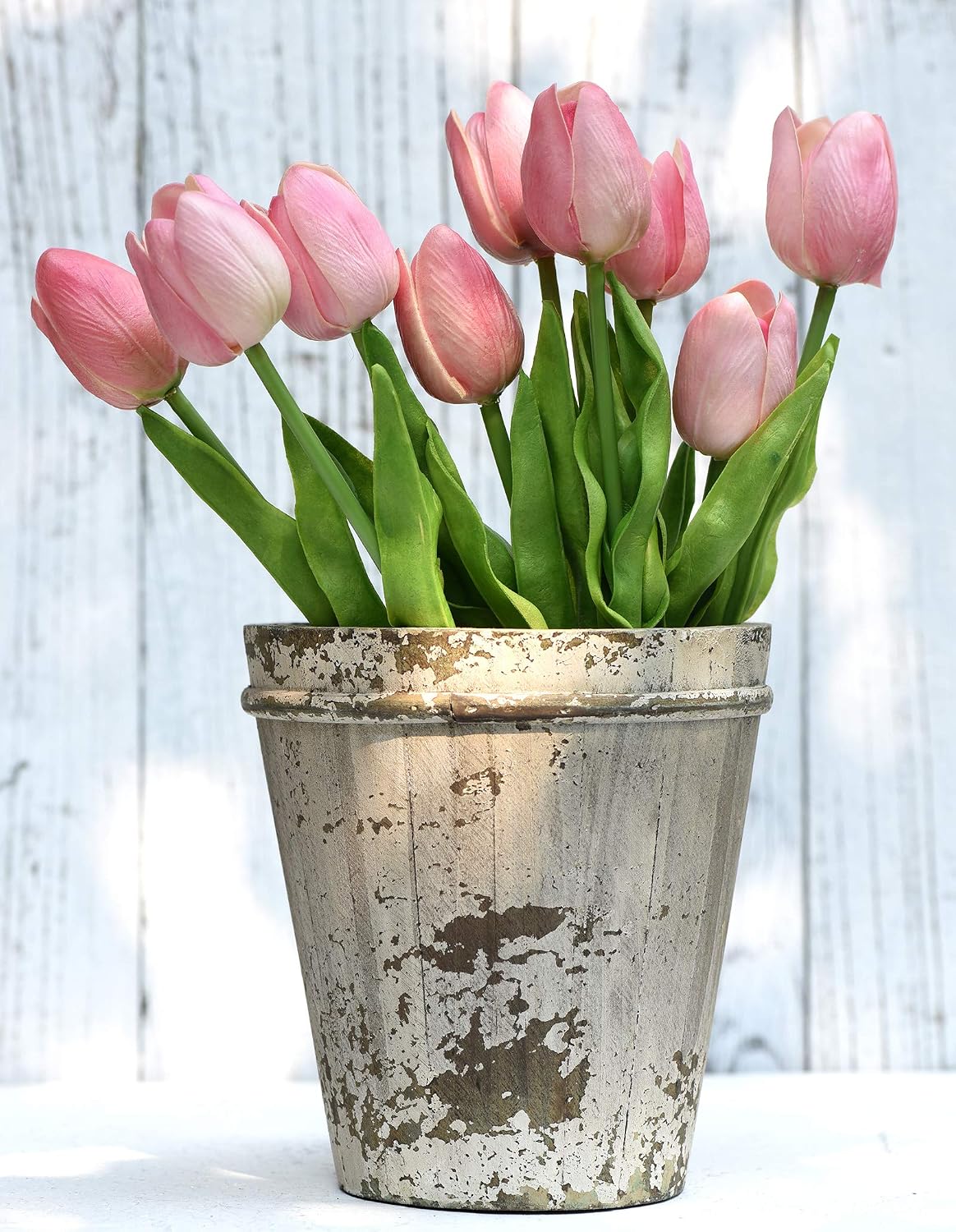 FiveSeasonStuff 10 Stems of Real Touch Tulip Artificial Flowers Bouquet, Perfect for Wedding Bridal, Party, Home, Holidays - Image 3