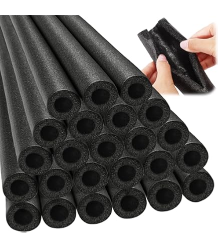 Frienda 8 Pack Pipe Insulation Foam Tube Elbow Tubing Elbows Black