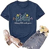 sallrue Womens Teacher Shirts Kindergarten Teacher Shirt Helping Little Minds Grow Tee Tops