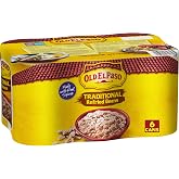 Old El Paso Traditional Refried Beans, 6 ct, 96 oz | 6g Fiber per Serving, Microwave or Stovetop Ready in Minutes, Bulk Pack for Large Gatherings or Pantry Stocking