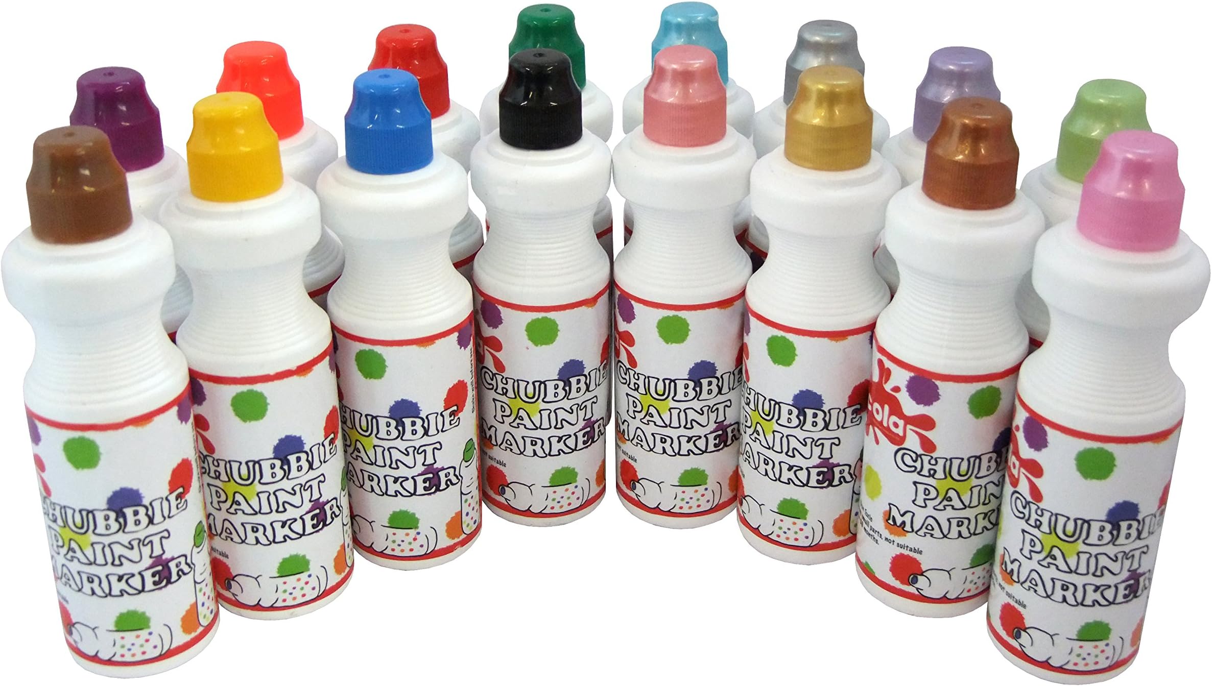 SCOLAQUIP Scola Chubbie Markers Bumper Pack 16 Assorted (Pearl & Standard Twin Pack)