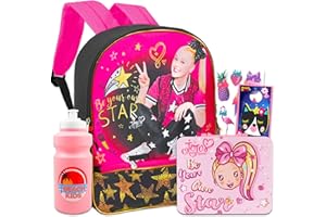FAST FORWARD JoJo Siwa Backpack and Lunch Box Ser for Kids - JoJo Siwa Backpack, Lunch Box/Stationery Tin, Water Bottle, Tattoos, More | JoJo Backpack for Girls
