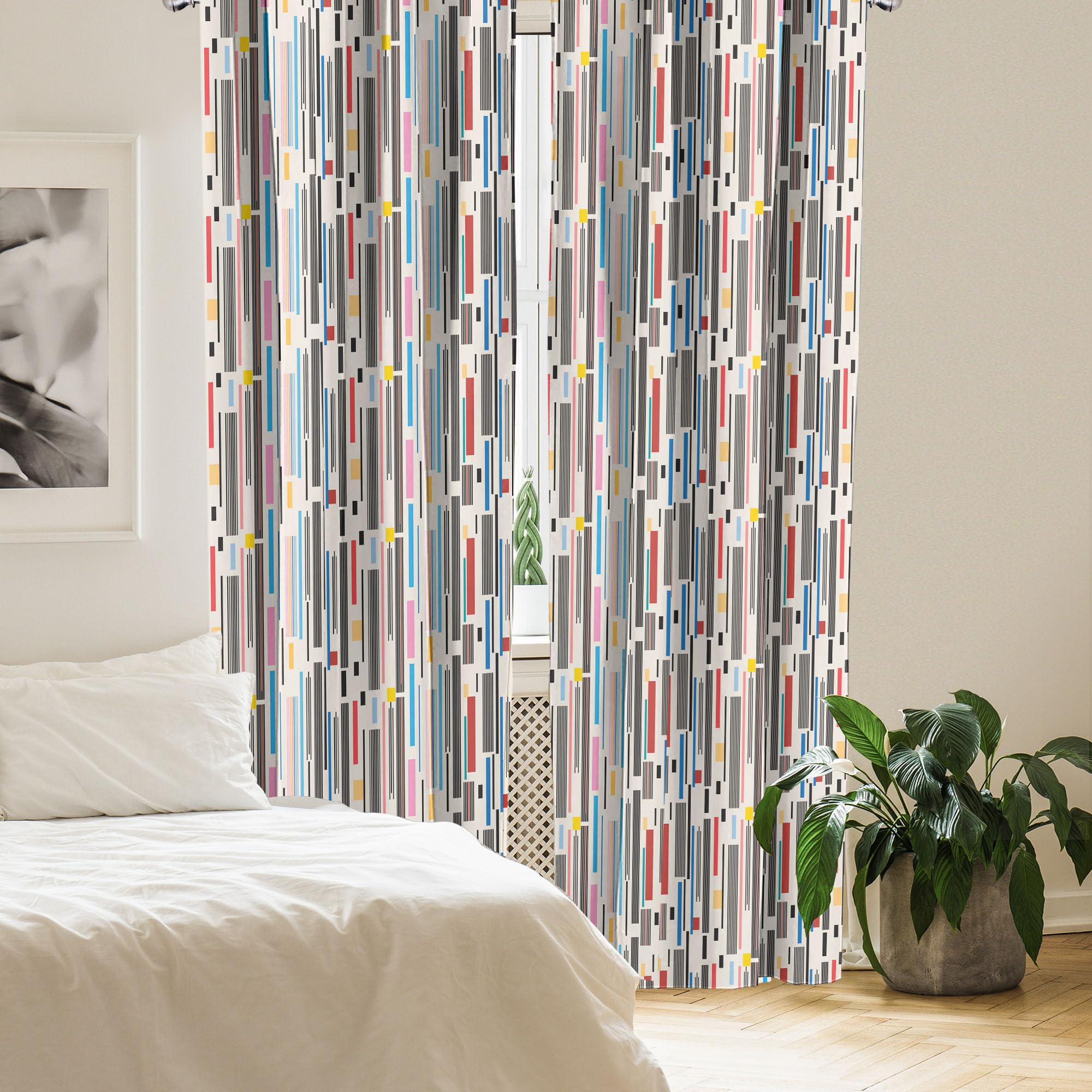 Ambesonne Abstract Window Curtains Pack of