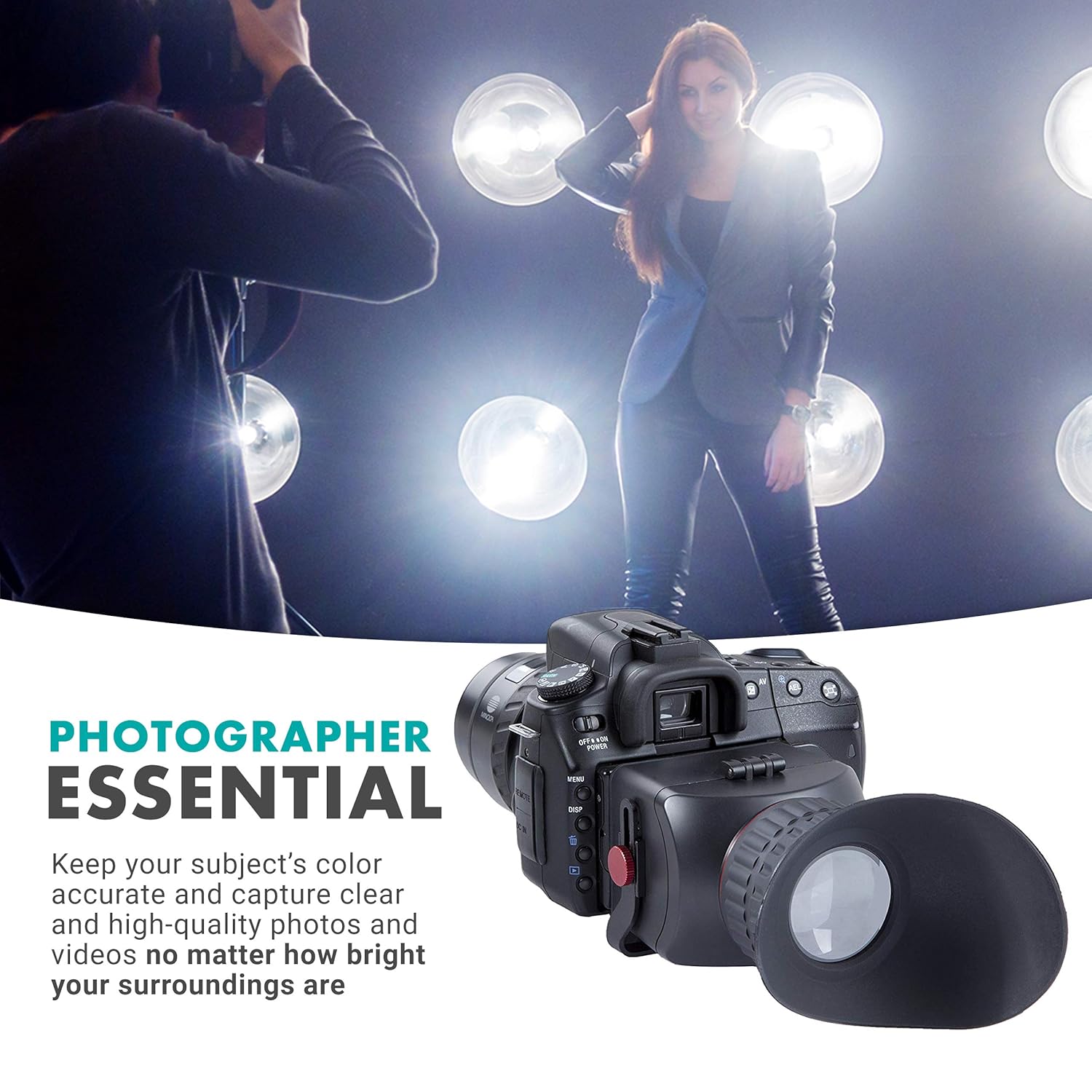 Movo VF40-PRO - Visor de vídeo Universal 3X LCD con Visor abatible ...