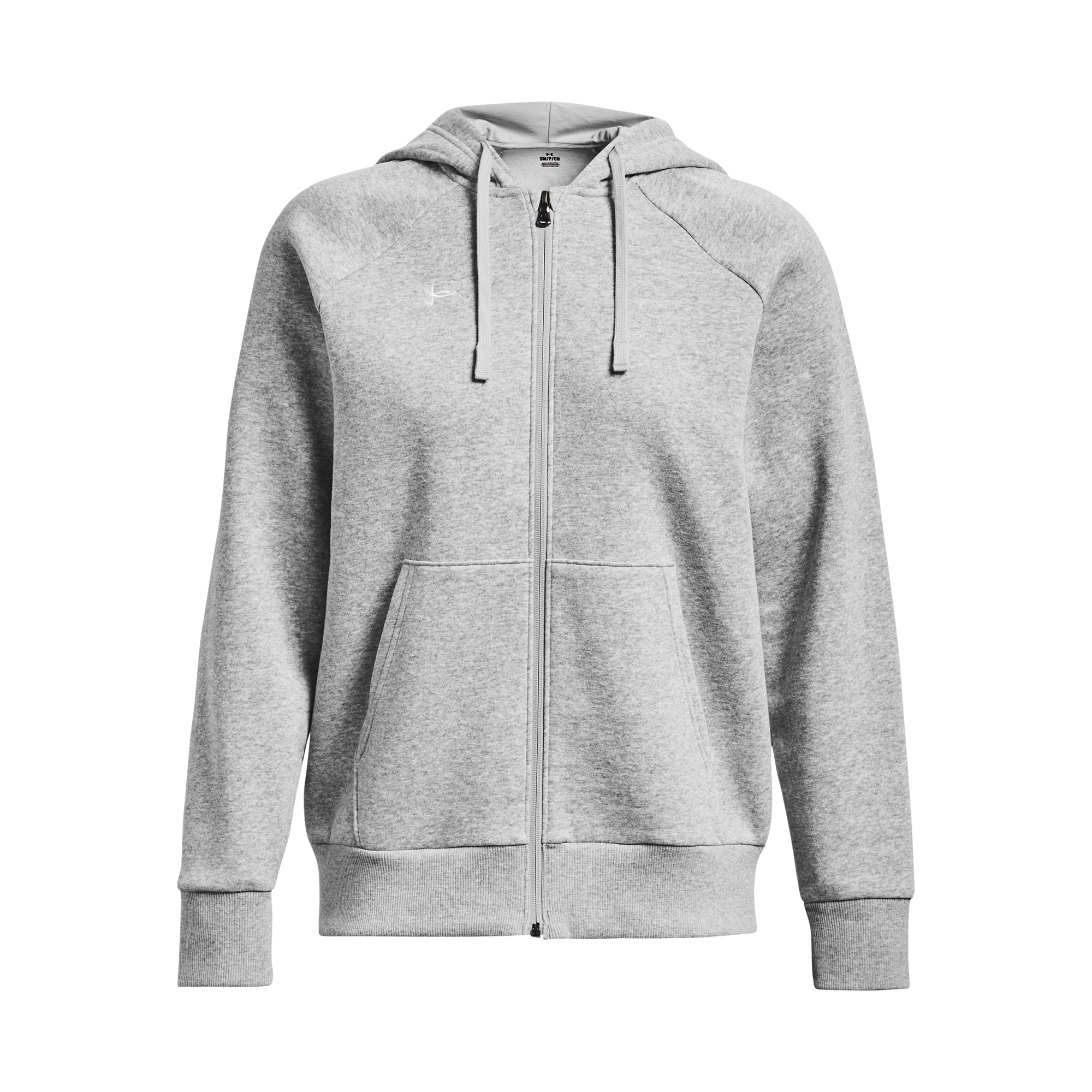 Under Armour womens Rival Fleece Full Zip Hoodie, (012) Mod Gray Light Heather / / White, Small Image