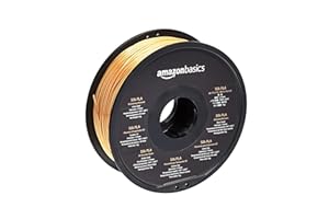 Amazon Basics SILK PLA 3D Printer Filament, 1.75 millimeters, 1 kg Spool (2.2 lbs), Gold