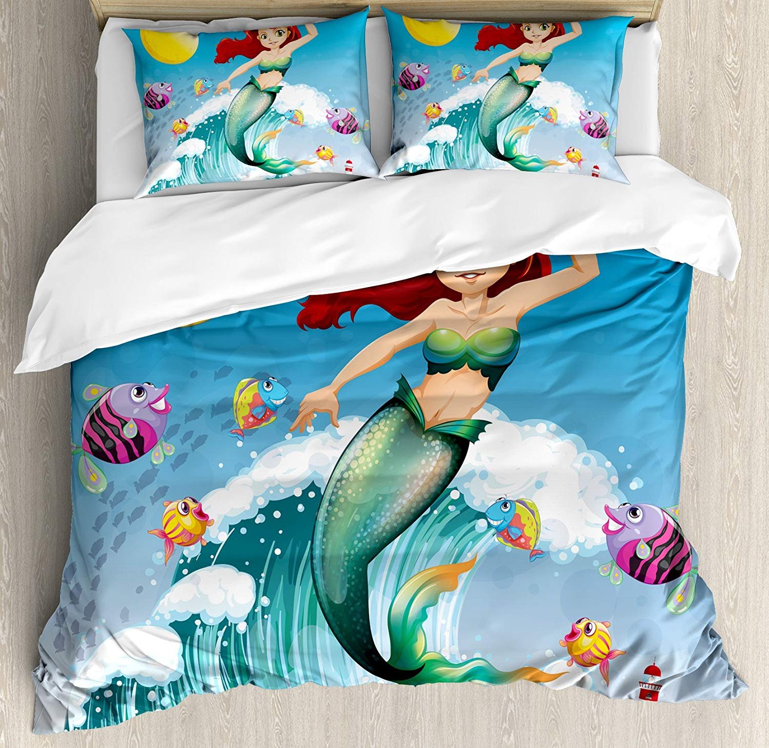 Amazon Com Mermaid Luxury Duvet Cover Soft Bedding Sets