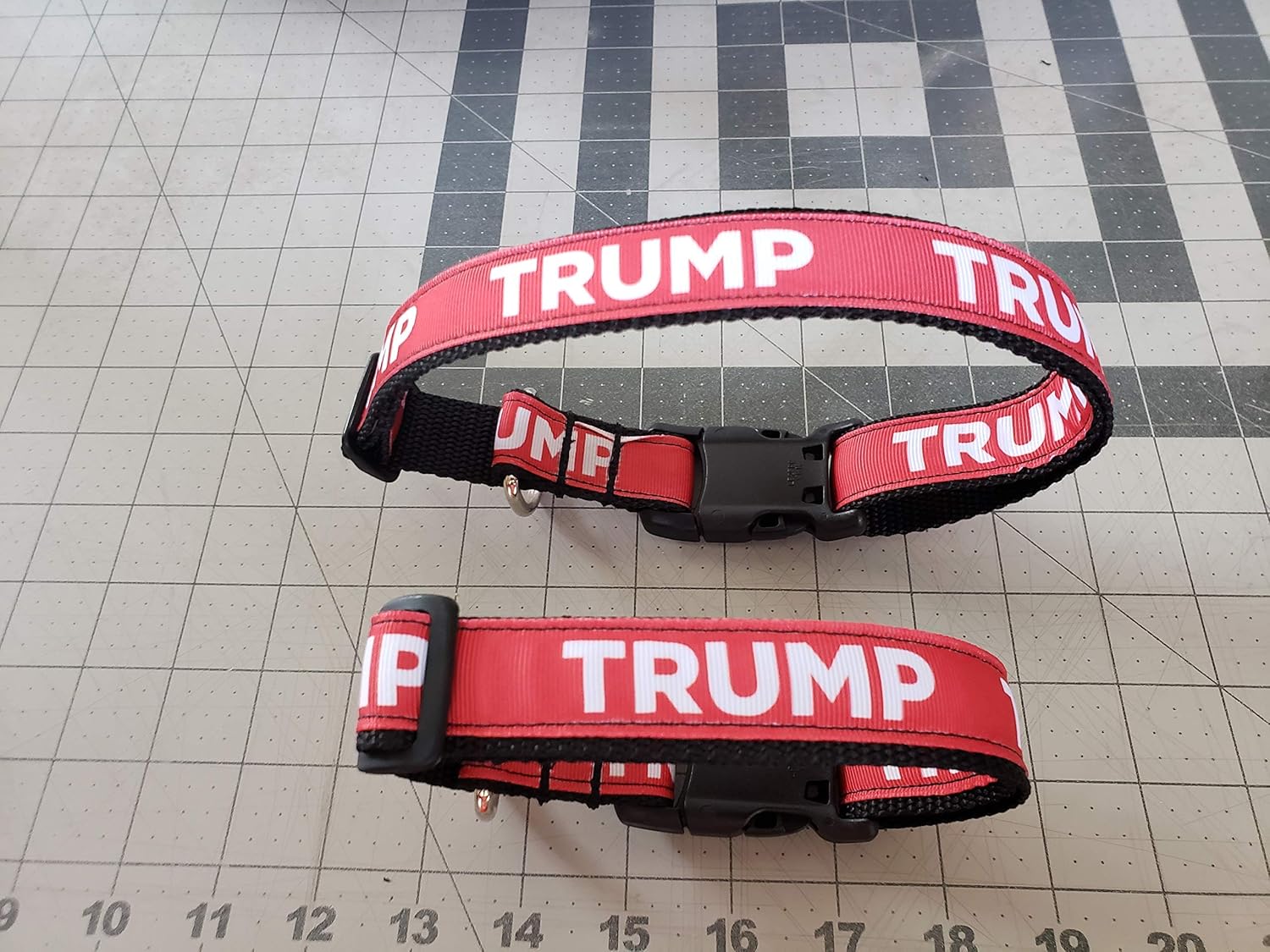 Trump Themed Dog Collars Adjustable 2 Sizes Made in USA