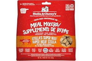 Stella & Chewy’s Freeze Dried Raw Super Beef Meal Mixer – Dog Food Topper for Small & Large Breeds – Grain Free, Protein Rich