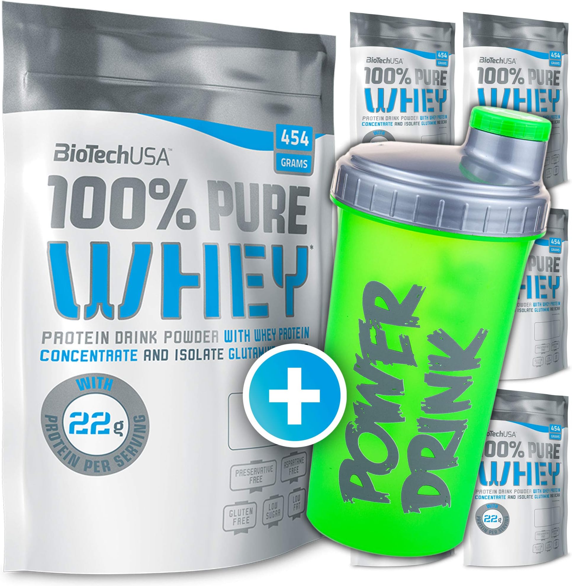 C.P. Sports Protein Shaker Free 510gr Multipower Formula 80 Protein Complex/Kompon Entenpr Protein/Protein Isolate/Casein Protein Concentrate