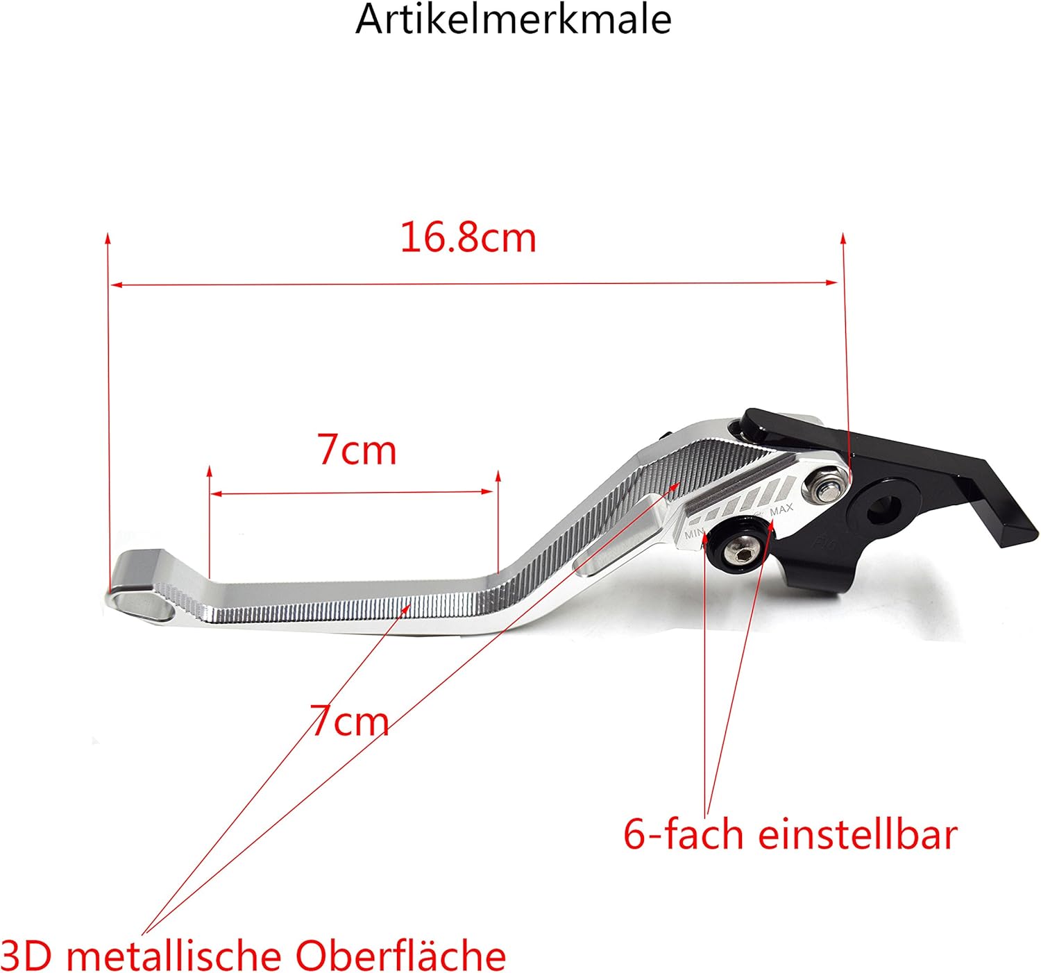 Fullibars 3D Metallic Surface Finish Motorycle Levers Clutch Brake Levers Set for 390 Duke RC390 2013-2020,200 Duke RC200 2014-2016,125 Duke RC125 2014-2020 Clutch Brake Levers Colour Black - Image 3
