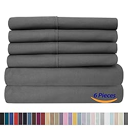 King Size Bed Sheets - 6 Piece 1500 Supreme