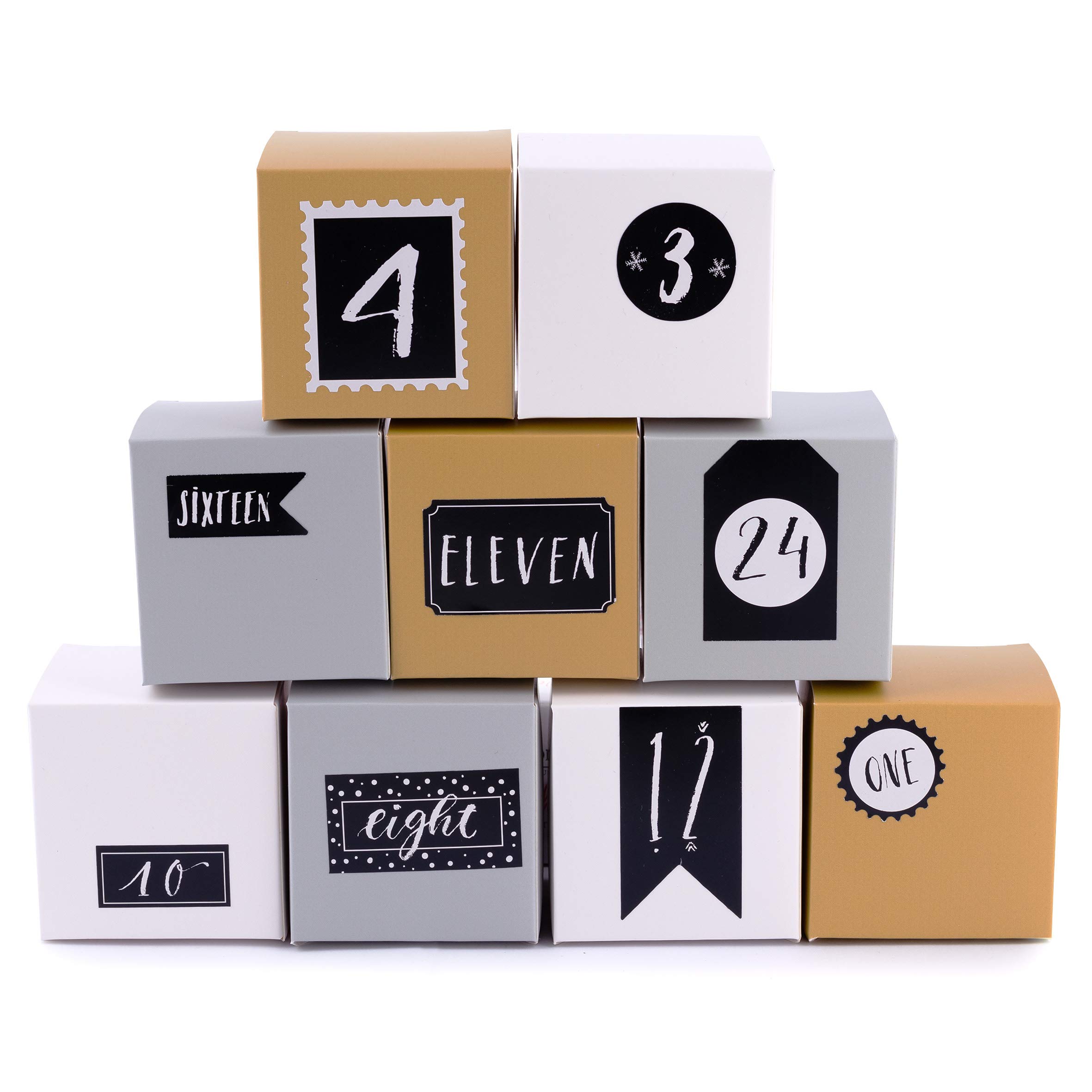 pajoma Advent Calendar 24 Boxes to Fill with Stickers Silver — image 1