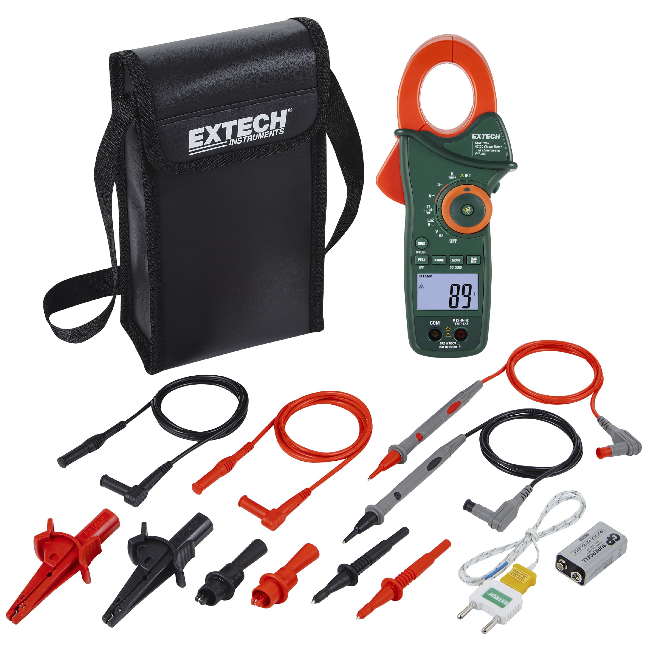Extech EX840A 1000A True RMS AC/DC Clamp Meter with IR