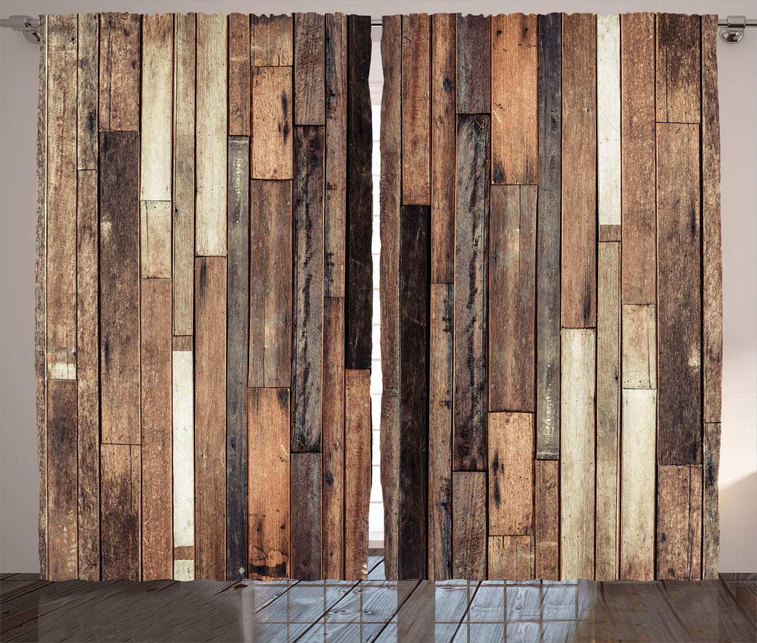 Best living room curtains with woods