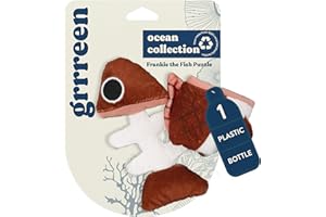 GRRREEN Cat Toys | Plush Toy Fish Puzzle Cat Toys for Indoor Cats | Eco Friendly Toy Made from Non Toxic Materials