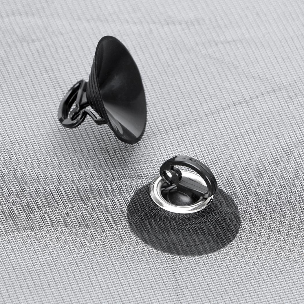 Scallop - Parasole per finestrini anteriori, con ventosa, 2 pezzi, colore: Nero