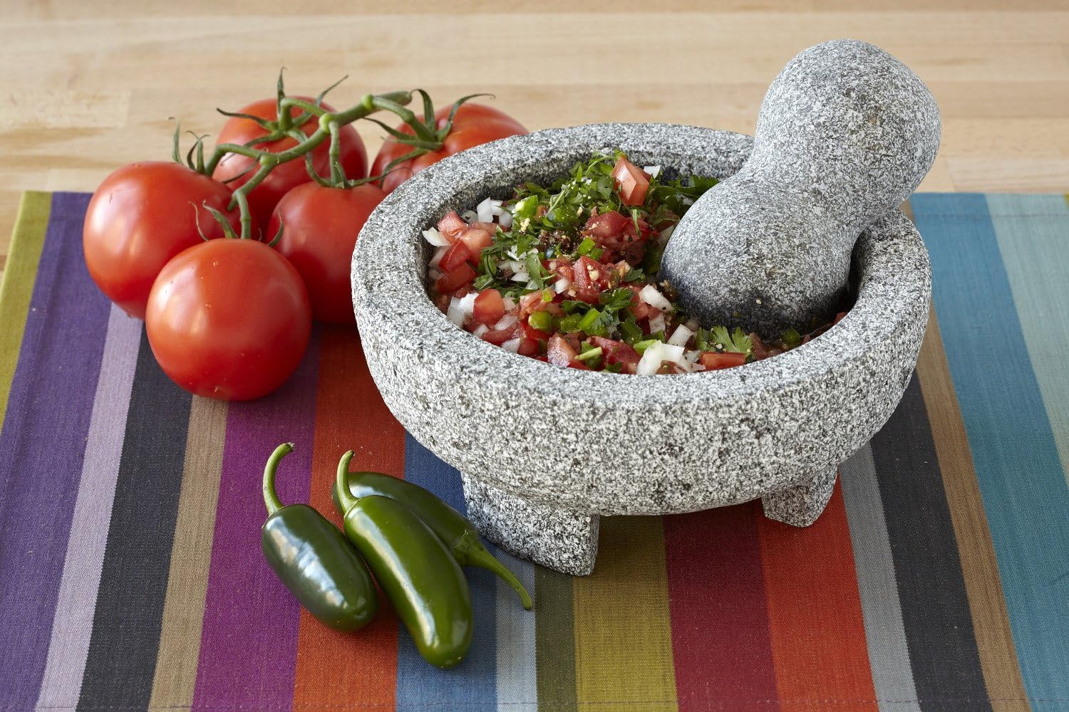 IMUSA USA Granite Molcajete Spice Grinder 6-Inch, Gray: Kitchen & Dining