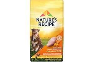 NATURE'S RECIPE Nature′s Recipe Grain Free Chicken, Sweet Potato & Pumpkin Recipe Dry Dog Food, 4 lb. Bag