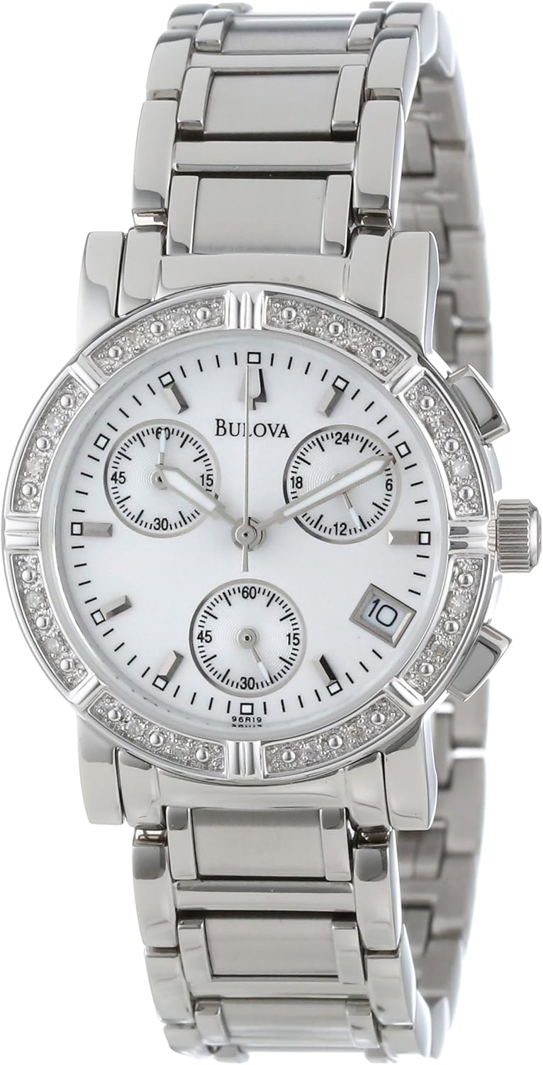 Bulova Women's 96R19 Diamond Chronograph Watch Bulova Amazon.ca Watches