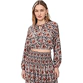 Natalie Martin Collection Women's Amelia Top, Vintage Flowers Slate, L