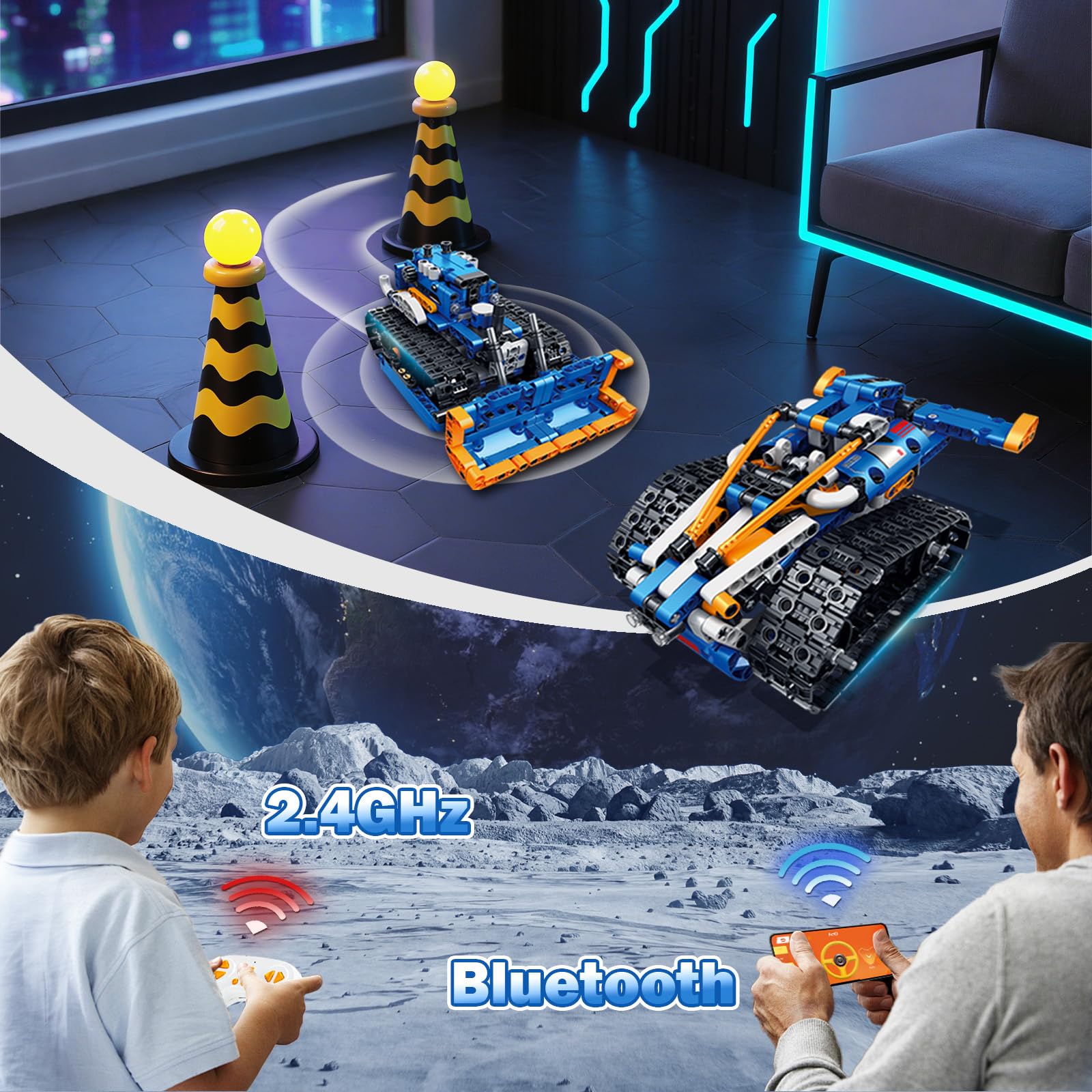 Demkia 5in1 STEM Robot Building Kit, 560 PCS APP/Remote Control Mech RC Robotics for Kids Ages 8-12, Science Kit Coding Robots Toy Set, Birthday Gifts for Boys Age 8-14+