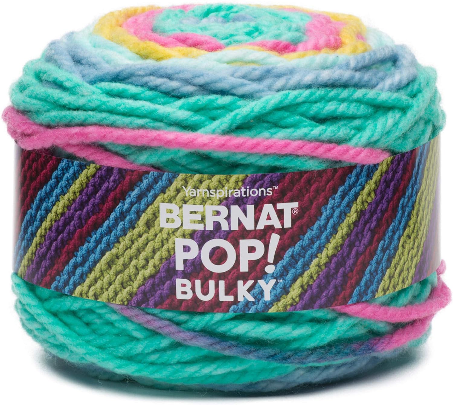 Bernat Pop Bulky Yarn, 9.8 oz, Gauge 6 Super Bulky, Omni Pop