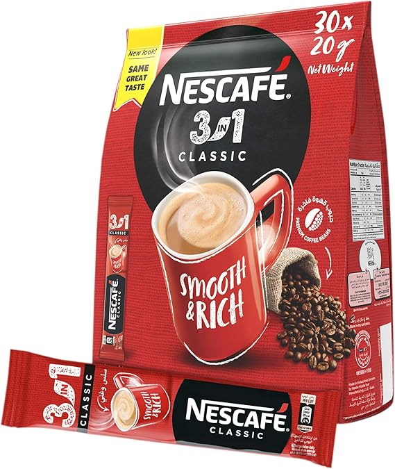 Nescafe 3in1 Instant Coffee Mix Sachet 20g (30 Sticks) Buy Online at