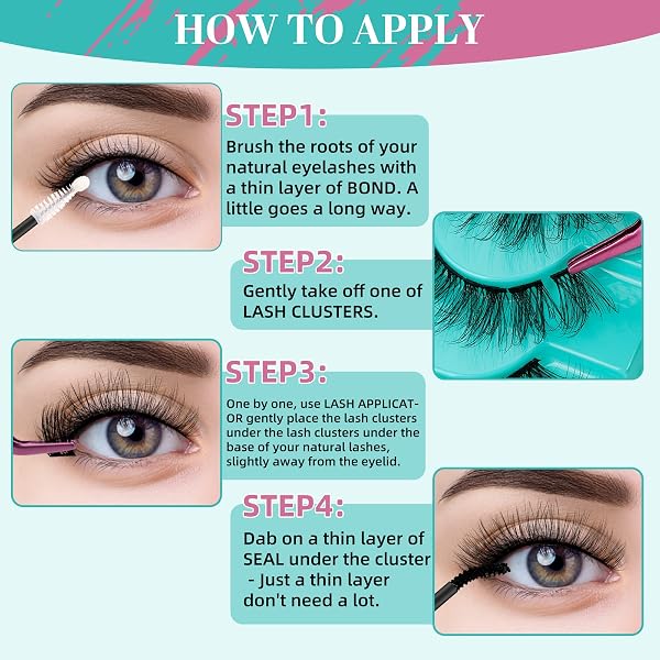 LASH CLUSTERS 10 PAIRS EYELASH CLUSTERS WISPY AMZGIRL DIY LASH THAT LOOK LIKE EXTENSIONS 3D FALSE EYELASHES NATURAL SOFT FLUFFY MINK INDIVIDUAL CLUSTER LASHES (DREAMY)