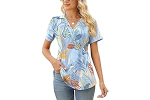 Kistore Womens Short Sleeve Polo T Shirts V Neck Summer Basic Tops Fashion 2025 Business Casual Work Blouse S-XXL