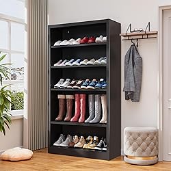 5-Space Heavy Duty Steel Shoe Rack, 4-Tier