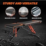 Naspaluro Adjustable Weight Bench 880 lb Stability 3 Sec Fold Fitness Bench view 3