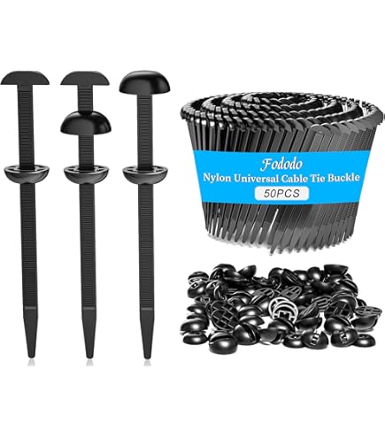 150-Pack Nylon Universal Cable Tie Buckles – Heavy Duty Plastic Rivet Style Zip Ties For Car Bumper Clips & Daily Repairs